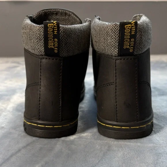 Dr. Martens Black and Gray Combat Boots - Picture 6 of 11